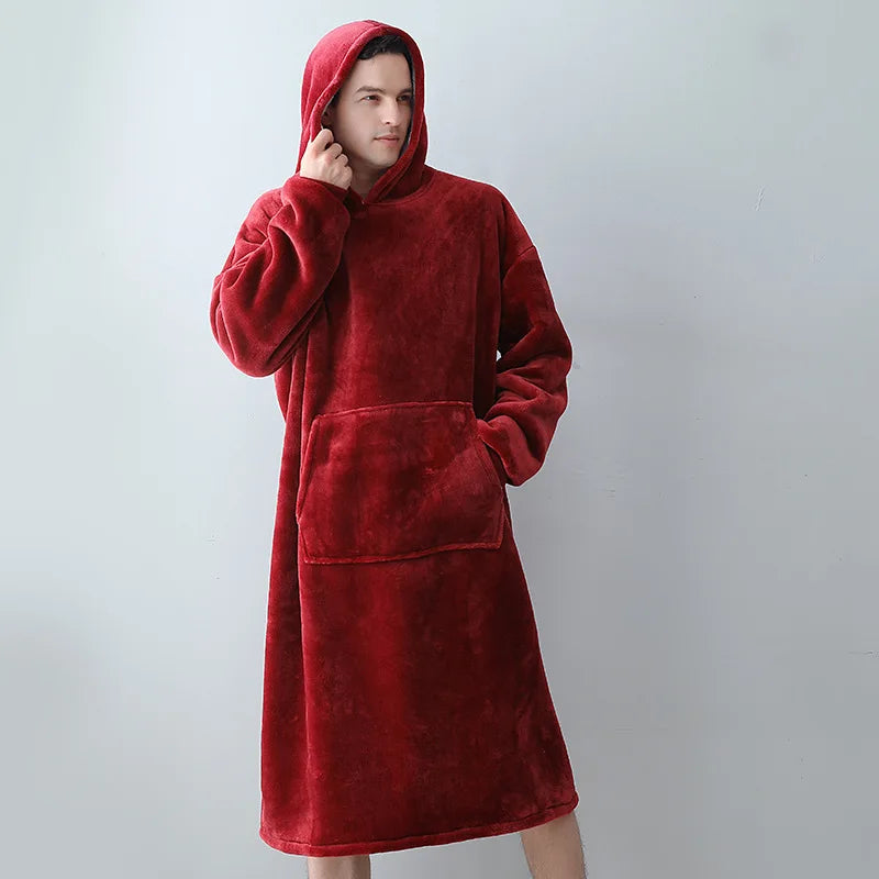 Fleece Hooded Poncho